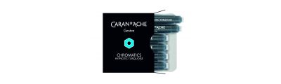 Caran D'Ache Schachtel mit 6 Tintenpatronen Fountain CHROMATICS Hypnotic Turquoise
