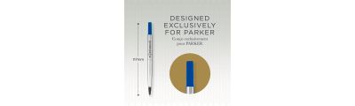 Parker Ersatzminen für Tintenroller | feine Spitze | blau